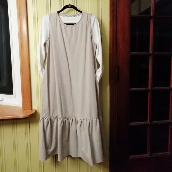 MISSLOOK Coastal Grandmother Style Neutral Midi Jumper, XL - Picture 6 of 6